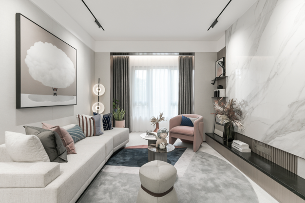 現(xiàn)代簡約風格室內(nèi)設計家裝案例-客廳 現(xiàn)代簡約風格室內(nèi)設計家裝案例-客廳