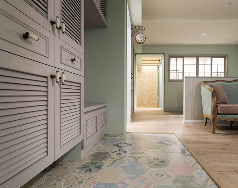 法式鄉村風格家裝設計室內裝修效果圖-玄關 法式鄉村風格家裝設計室內裝修效果圖-玄關