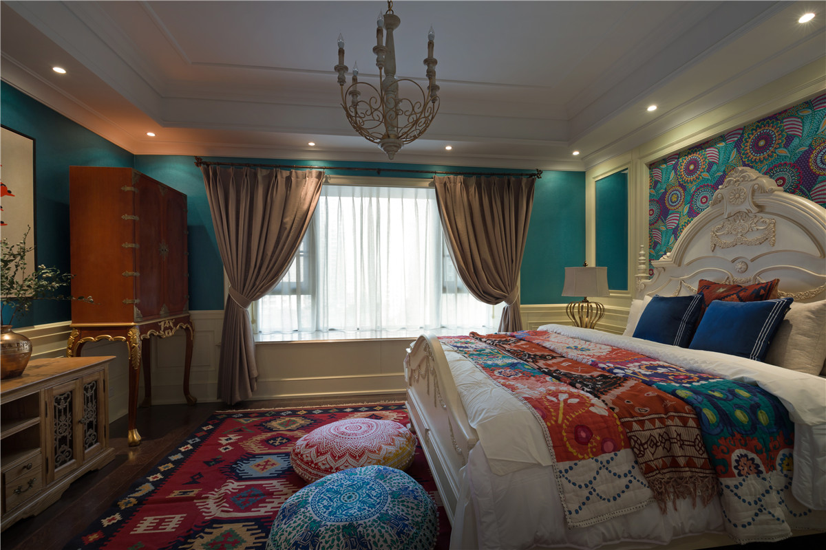 田園混搭風格家裝設計室內裝修效果圖-臥室 田園混搭風格家裝設計室內裝修效果圖-臥室