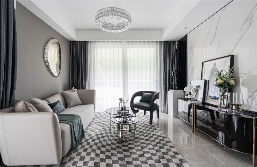 江門市開平中山城現代簡約風格三居室裝修案例