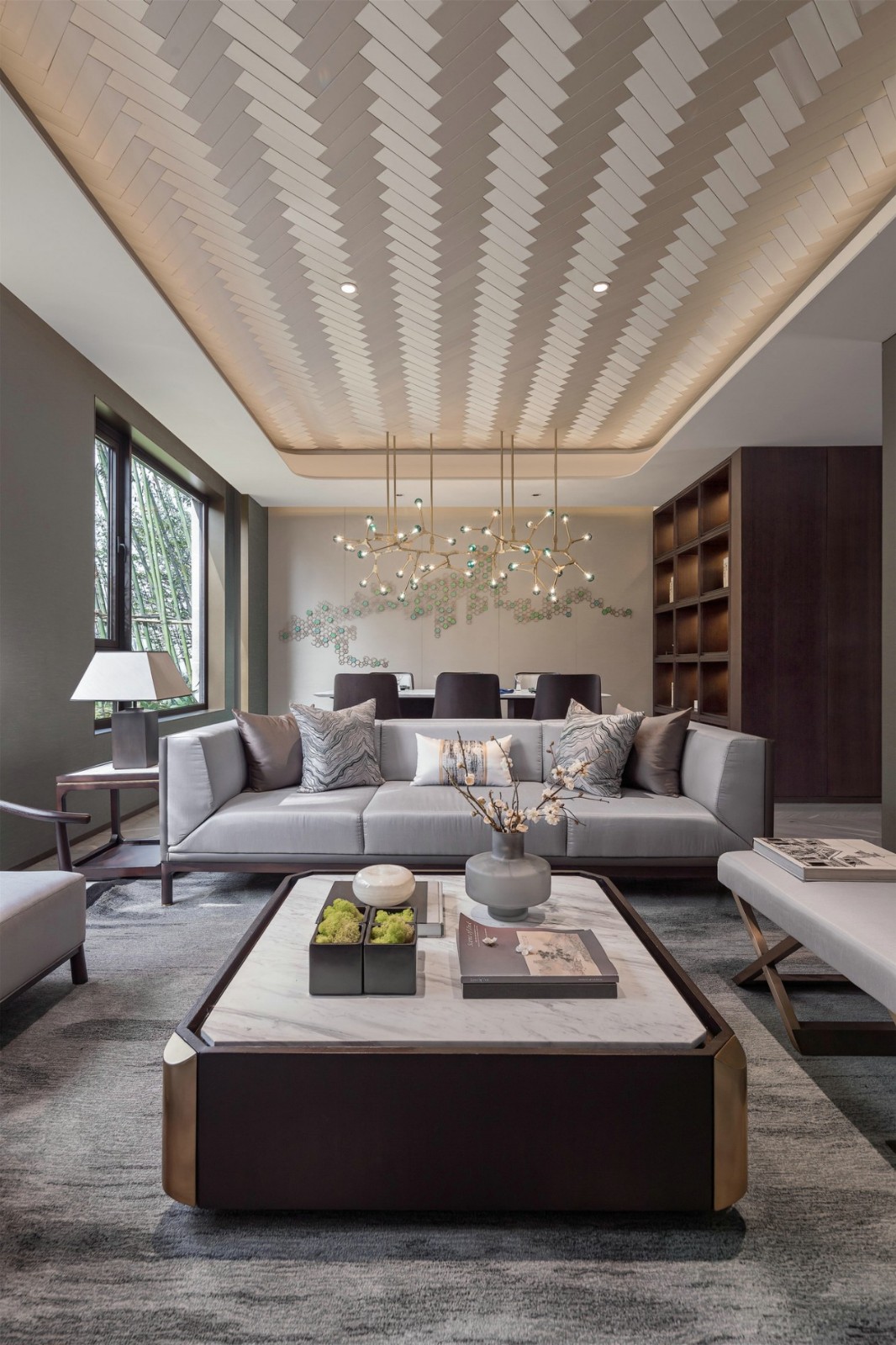 裝修案例新中式風格室內(nèi)裝修效果圖-客廳 裝修案例新中式風格室內(nèi)裝修效果圖-客廳