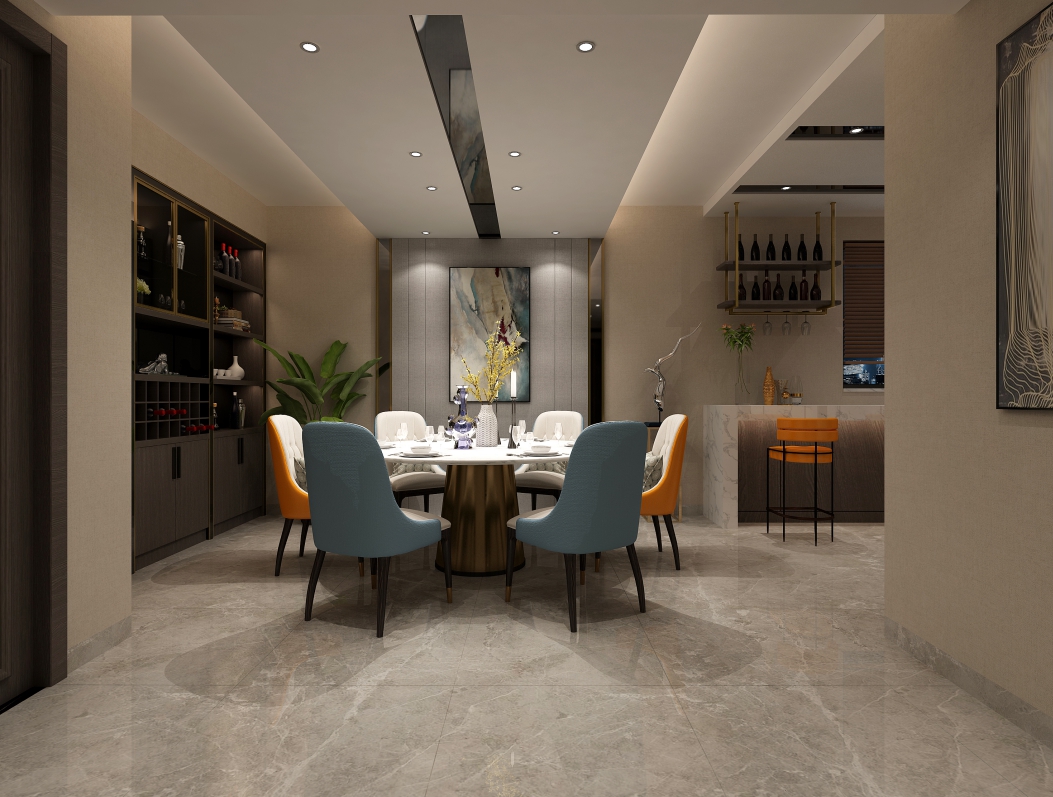 嘉興市鴻翔海棠灣現(xiàn)代風(fēng)格三居室裝修案例