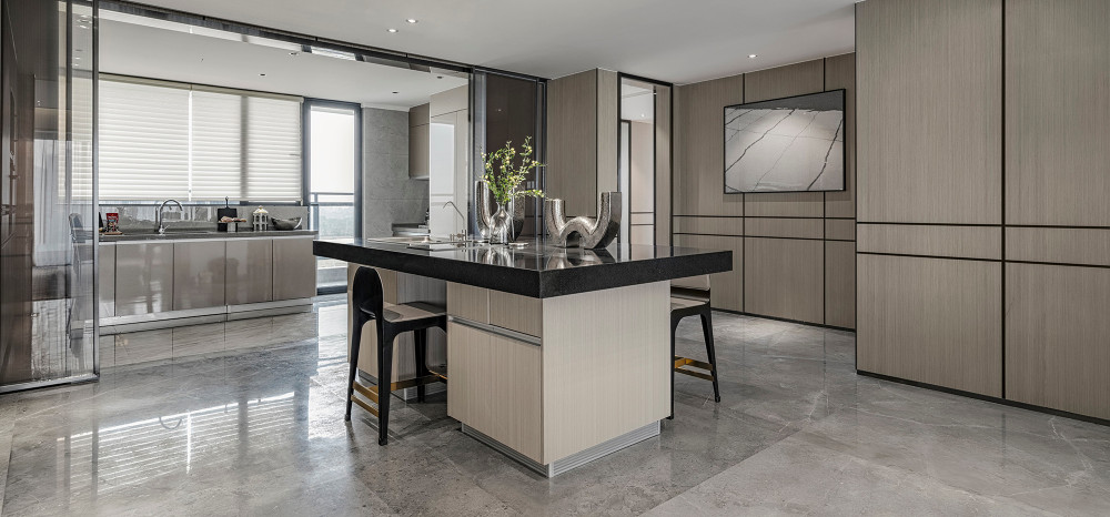 現(xiàn)代輕奢風(fēng)格室內(nèi)家裝案例效果圖-廚房島臺 現(xiàn)代輕奢風(fēng)格室內(nèi)家裝案例效果圖-廚房島臺