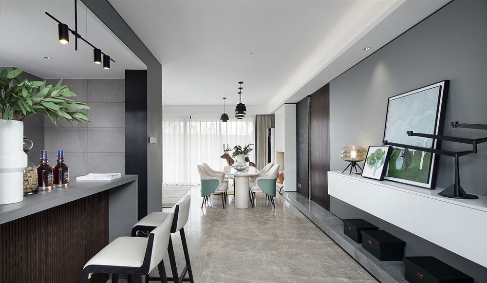 茂名市城南三區現代簡約風格三居室裝修案例