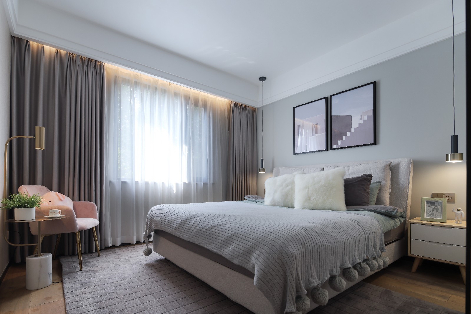 佛山裝修公司現代前衛風格室內裝修效果圖-主臥 佛山裝修公司現代前衛風格室內裝修效果圖-主臥