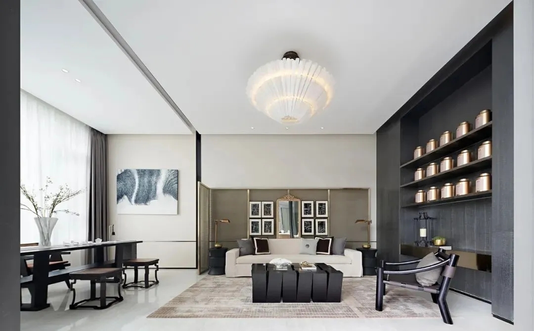 現代輕奢風格別墅室內設計家裝案例-客餐廳 現代輕奢風格別墅室內設計家裝案例-客餐廳