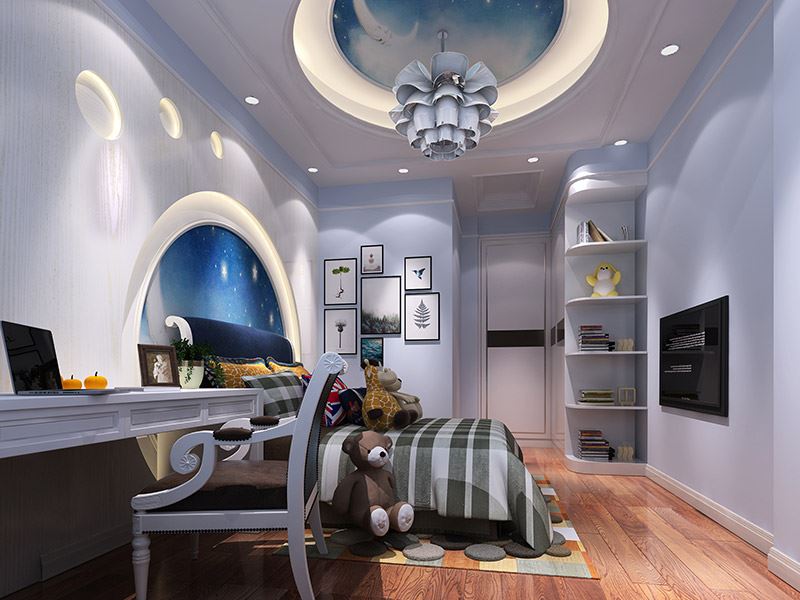 佛山市雅居樂萬象郡歐式風格三居室裝修案例