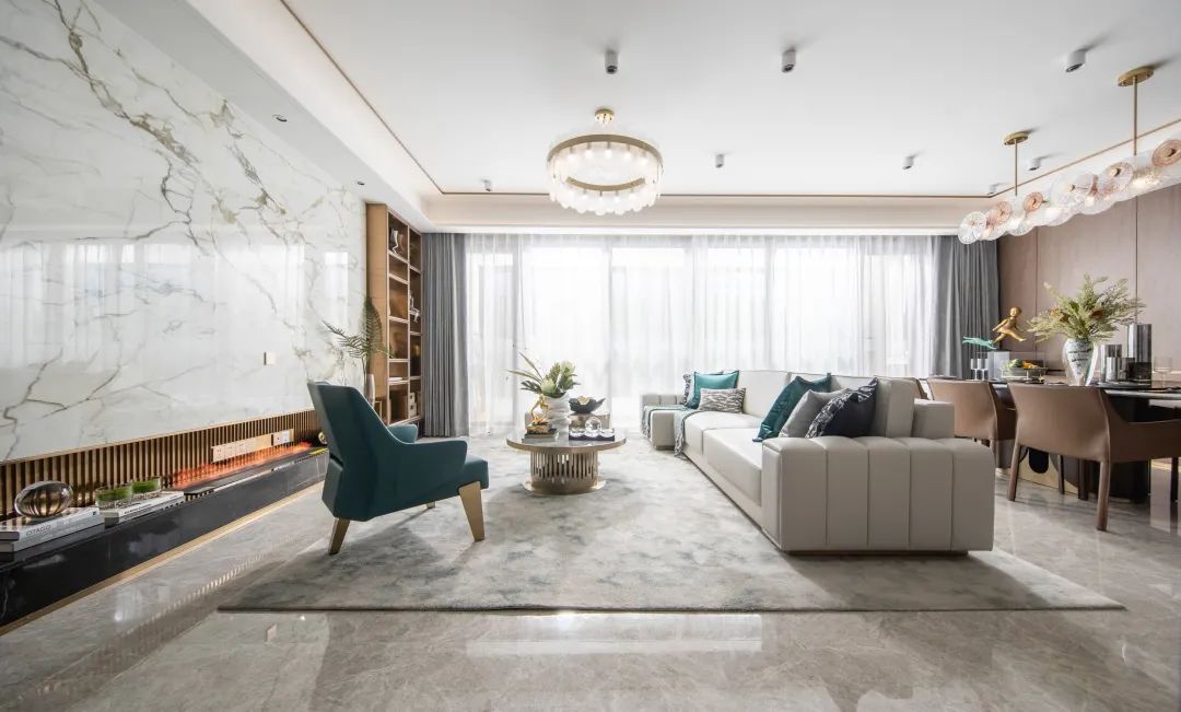 現代輕奢風格室內設計家裝案例-客廳 現代輕奢風格室內設計家裝案例-客廳