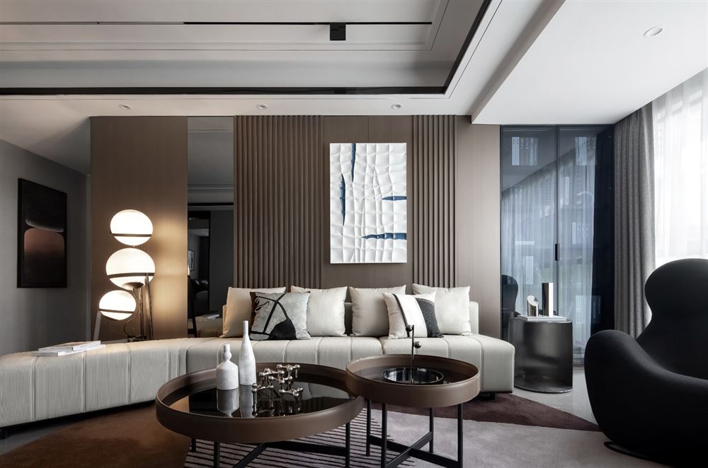 江門市碧華園現代風格三居室裝修案例