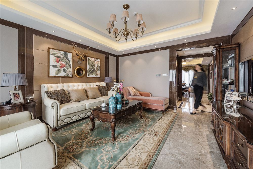 佛山市建投綠地璀璨天城美式風格三居室裝修案例