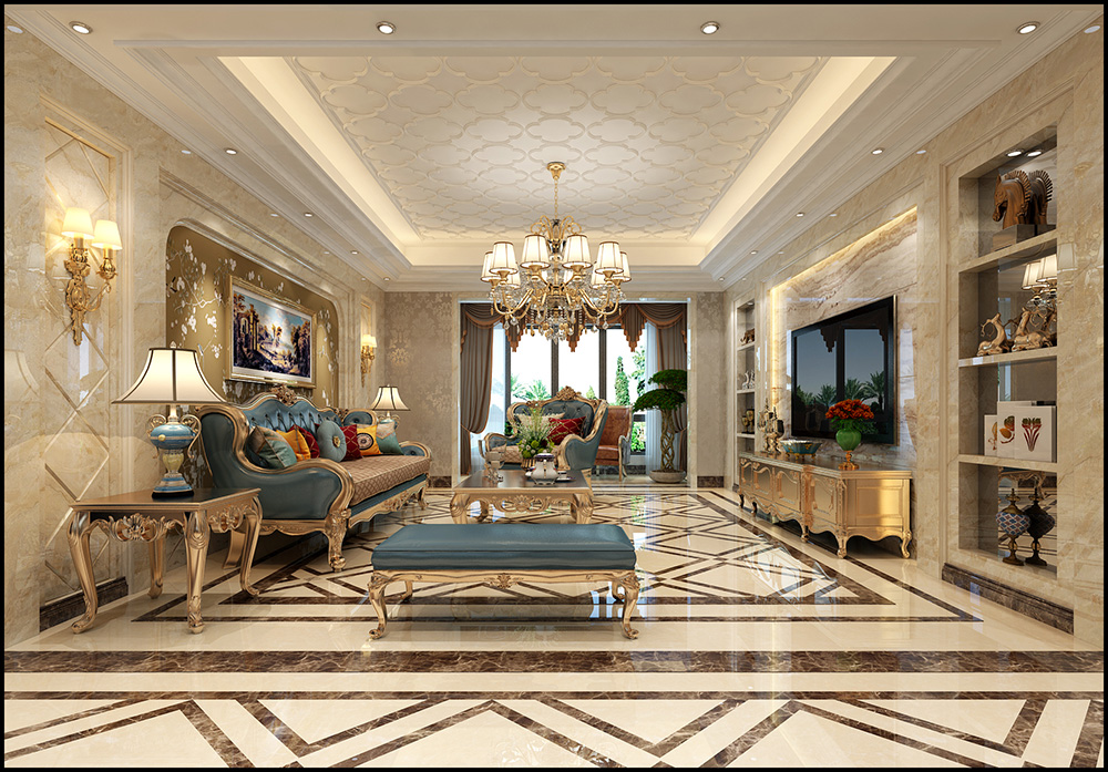 裝修公司歐式古典風格室內裝修效果圖-客廳 裝修公司歐式古典風格室內裝修效果圖-客廳