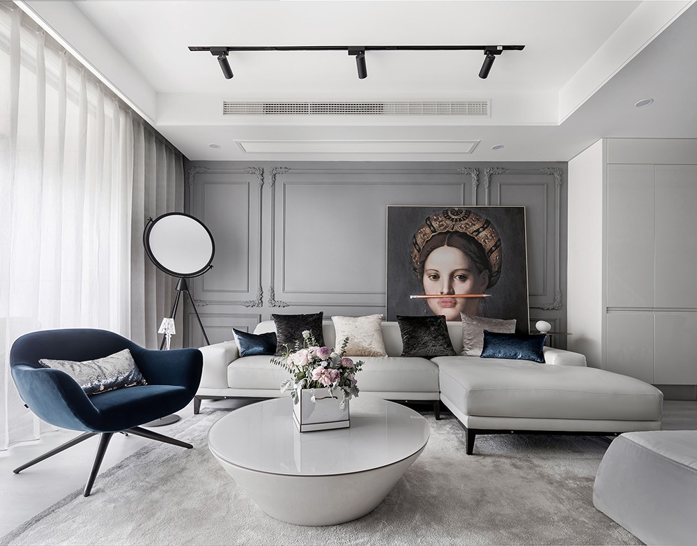 裝修案例法式輕奢風格室內裝修效果圖-客廳 裝修案例法式輕奢風格室內裝修效果圖-客廳