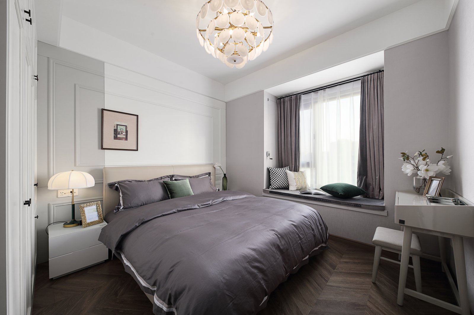 裝修案例輕奢風(fēng)格室內(nèi)裝修效果圖-臥室 裝修案例輕奢風(fēng)格室內(nèi)裝修效果圖-臥室