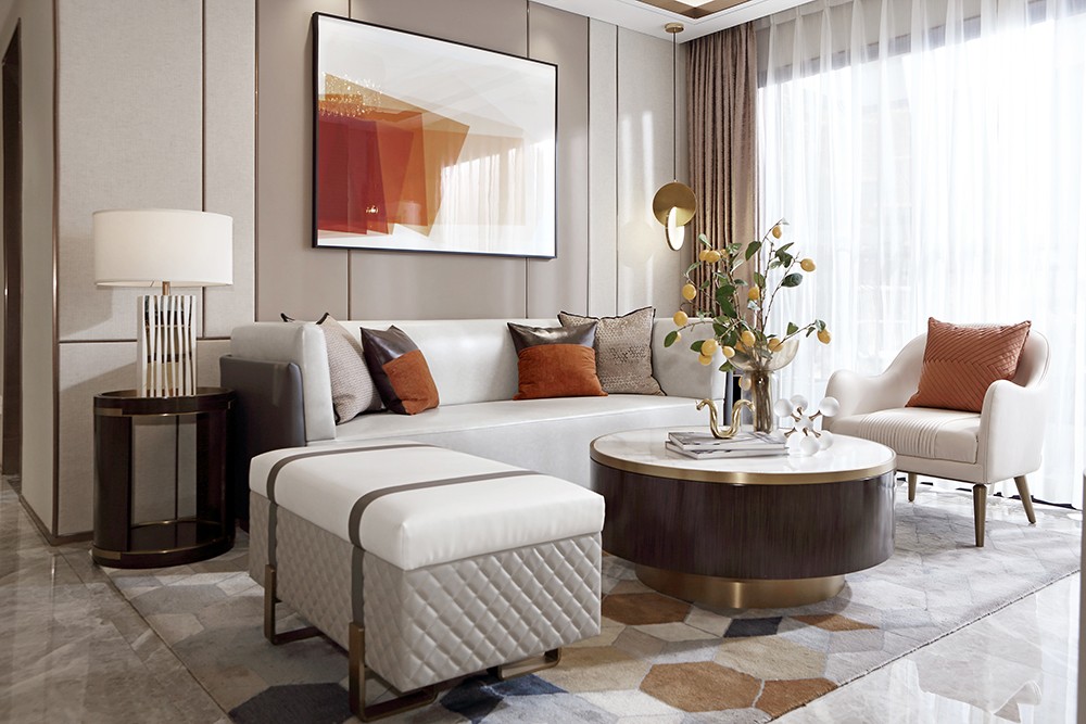 現(xiàn)代輕奢風(fēng)格家裝設(shè)計(jì)室內(nèi)裝修效果圖-客廳茶幾 現(xiàn)代輕奢風(fēng)格家裝設(shè)計(jì)室內(nèi)裝修效果圖-客廳茶幾