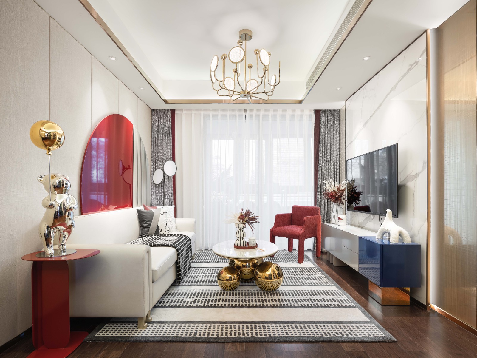 現(xiàn)代輕奢風格室內(nèi)設計家裝案例-客廳 現(xiàn)代輕奢風格室內(nèi)設計家裝案例-客廳