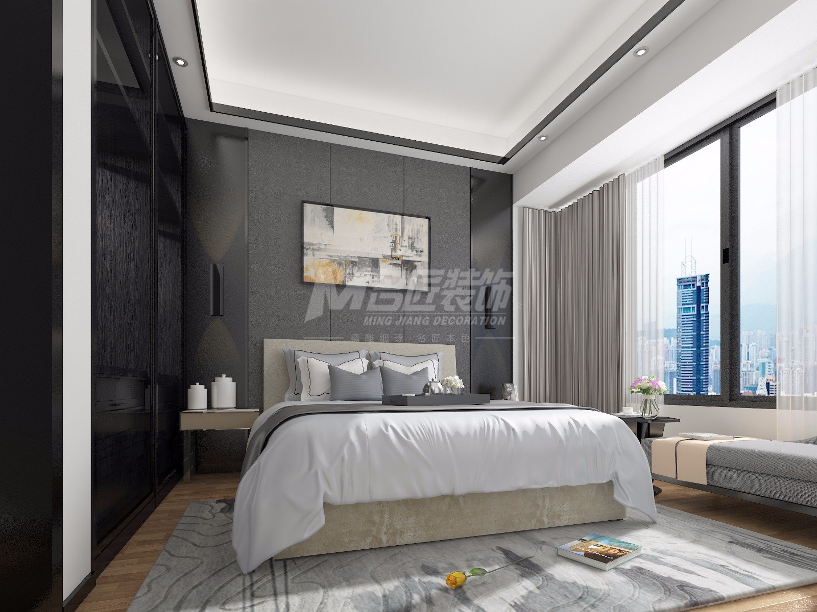 茂名市城南三區現代簡約風格四居室裝修案例