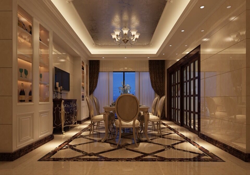 佛山市旭輝恒基鉑仕灣歐式風格別墅裝修案例