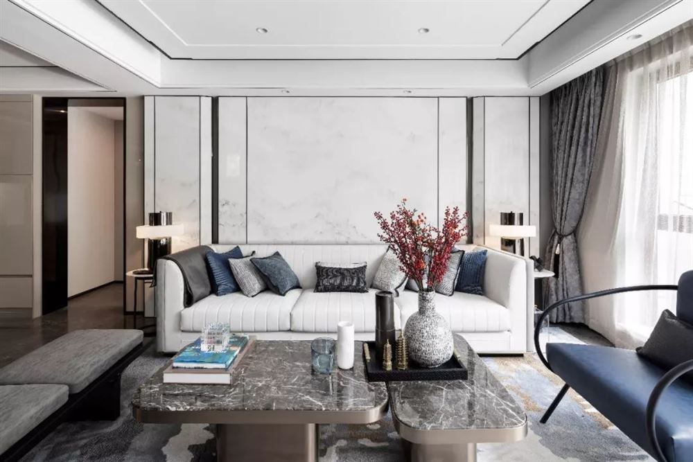 韶關市坪石新城新中式風格別墅裝修案例