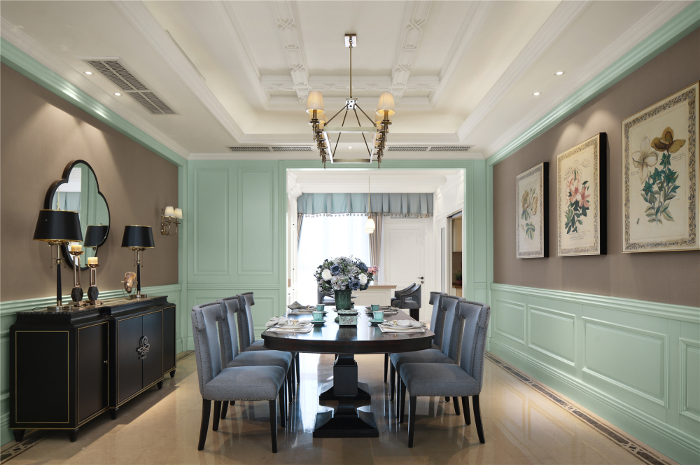 美式風格室內家裝案例效果圖-餐廳 美式風格室內家裝案例效果圖-餐廳