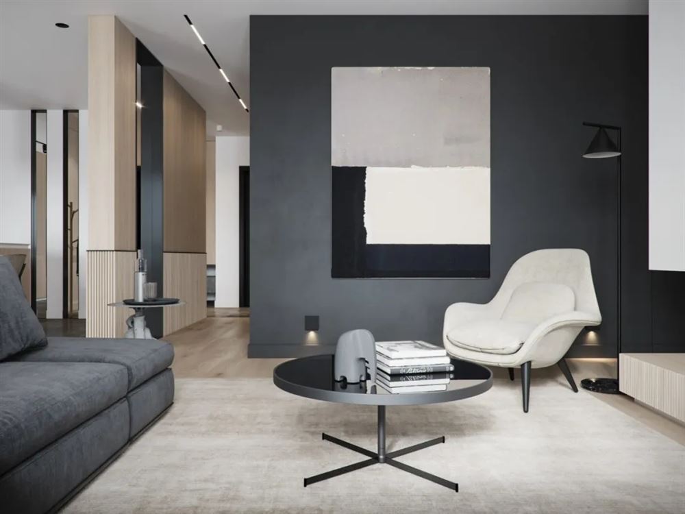 廣州市越秀濱海新城現代簡約風格三居室裝修案例