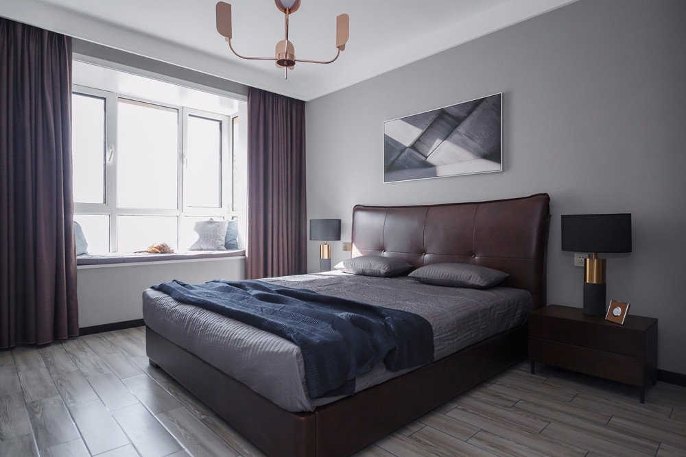 現代簡約風格室內家裝案例效果圖-臥室 現代簡約風格室內家裝案例效果圖-臥室