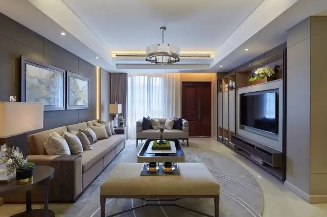 佛山市越秀御湖臺新中式風格四居室裝修案例