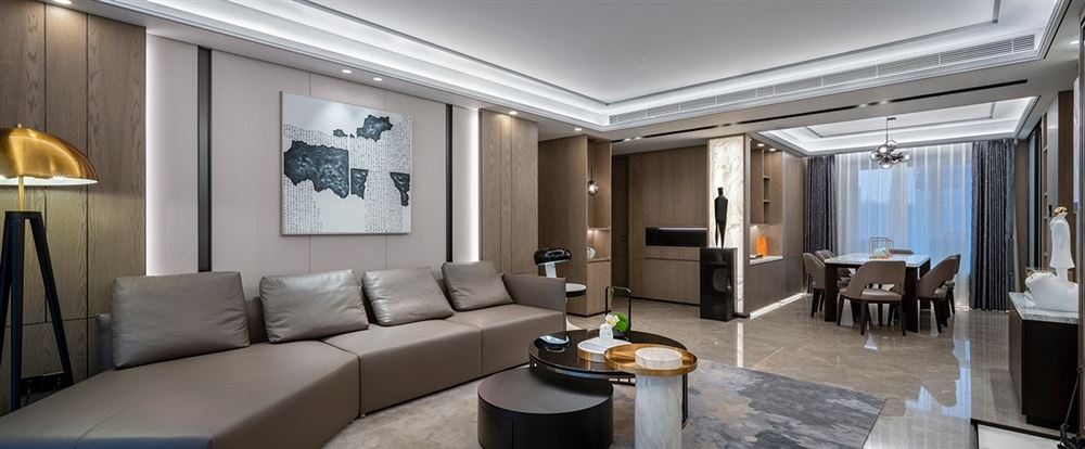 江門市幸福新村新中式風(fēng)格三居室裝修案例