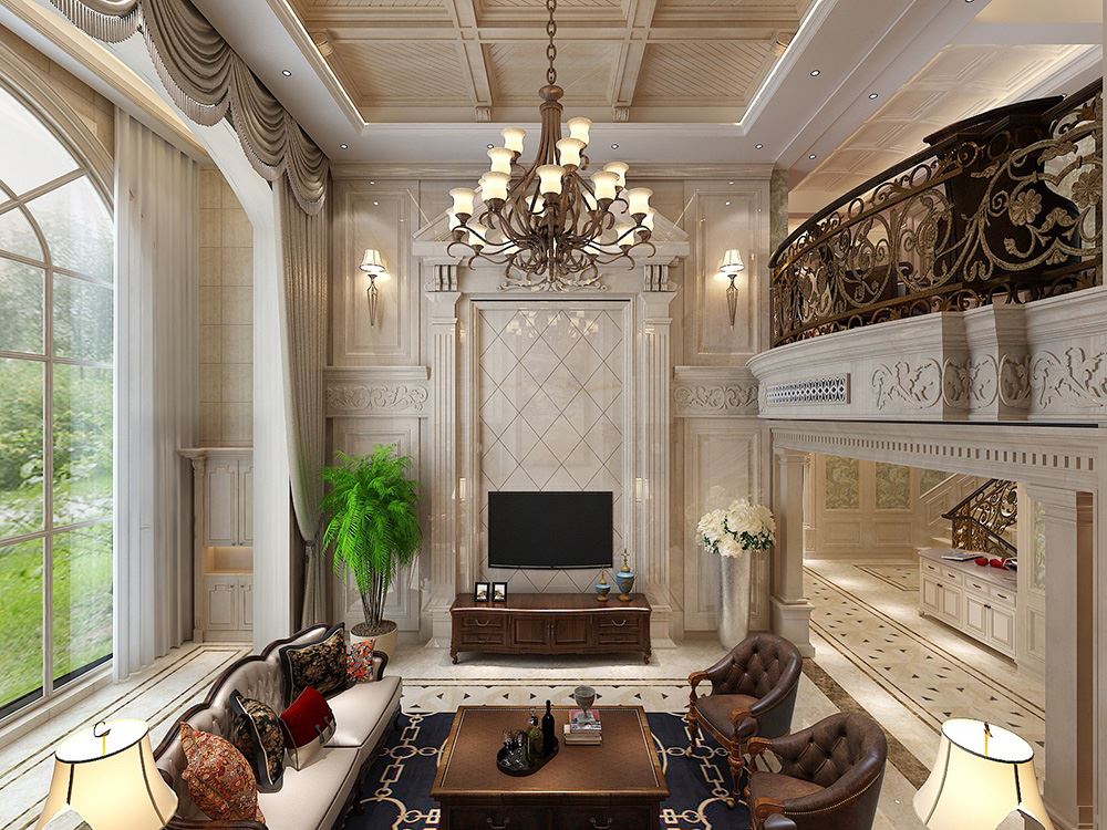 佛山市鵬瑞皓玥灣歐式風格別墅裝修案例