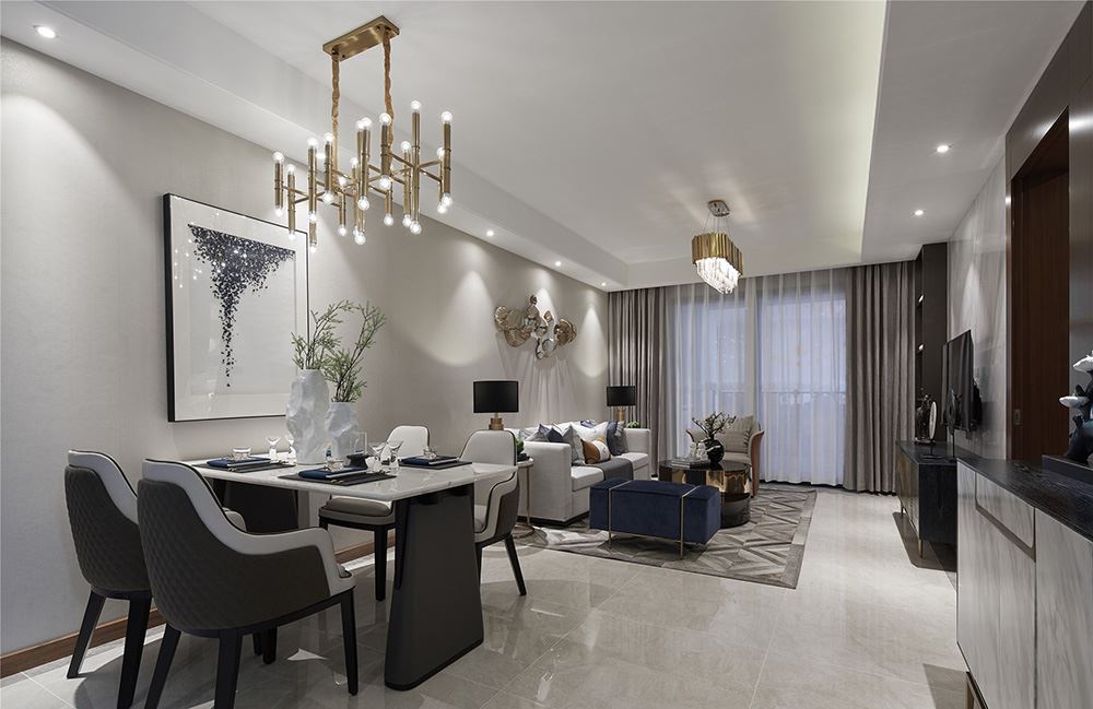 南寧市龍基傳媒星城現(xiàn)代簡約風(fēng)格二居室裝修案例