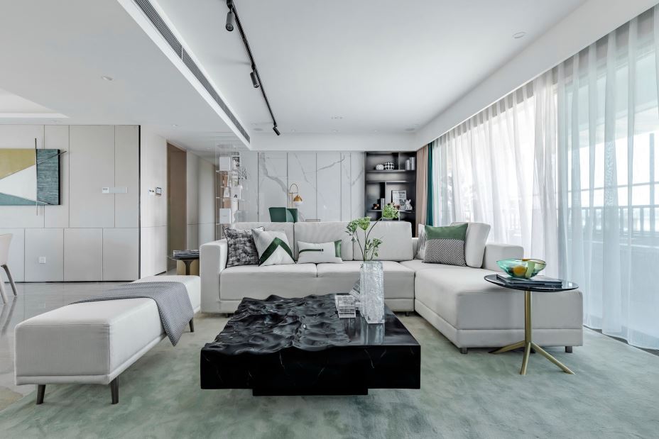 江門市匯銀江南富灣輕奢風(fēng)格四居室裝修案例