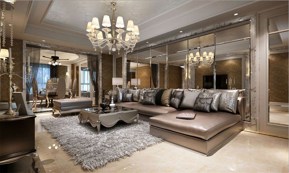 廣州市金碧世紀花園歐式風格四居室裝修案例