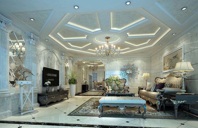 佛山市越秀星匯瀚府歐式風格五居室裝修案例