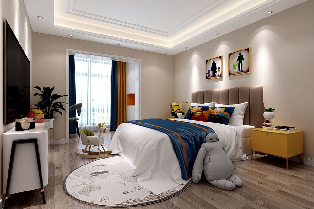 昭通市地稅局家屬房歐式風格復式裝修案例