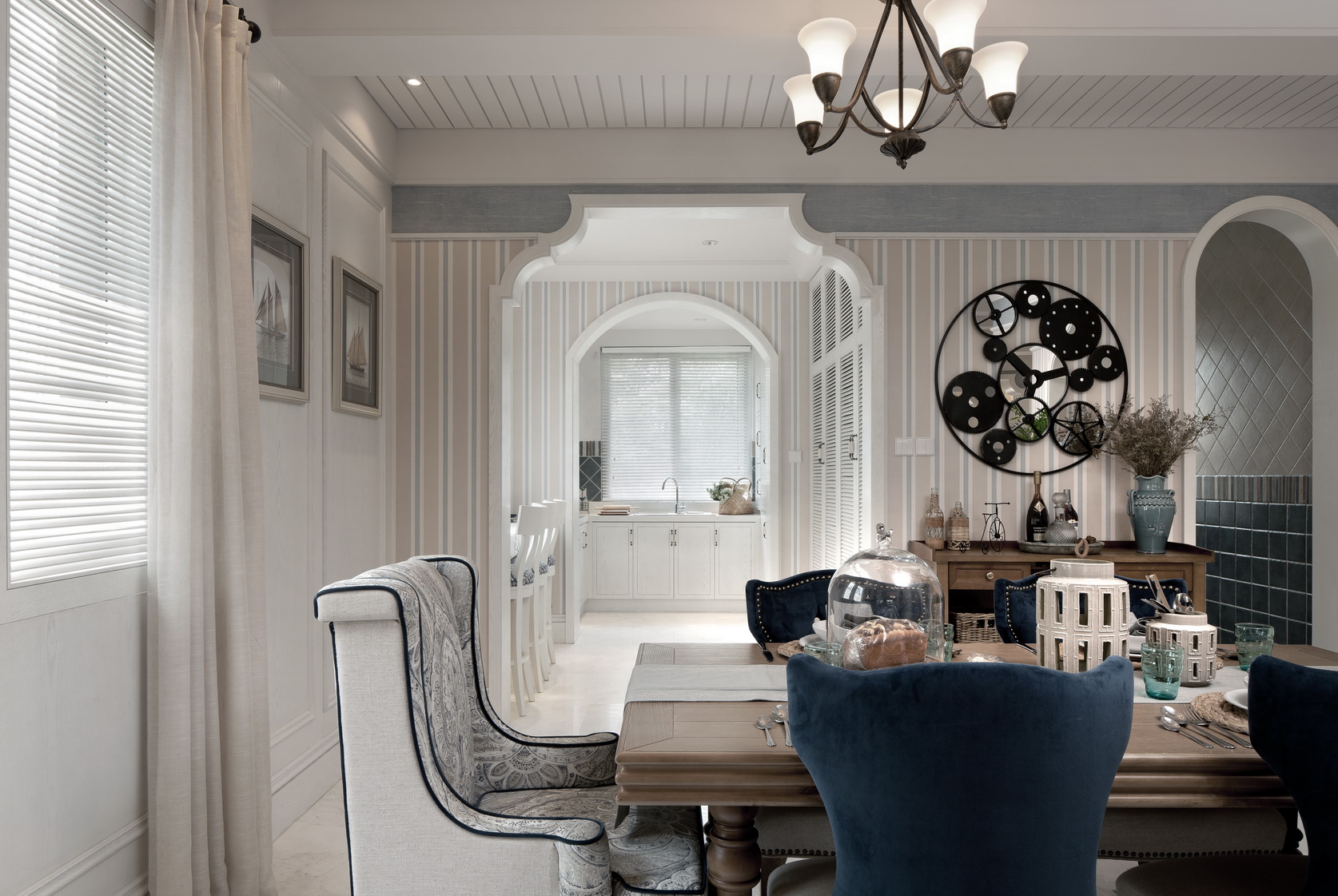 裝修案例地中海風格室內裝修效果圖-餐廳 裝修案例地中海風格室內裝修效果圖-餐廳