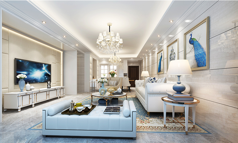 佛山市順德華潤置地廣場北歐風格三居室裝修案例