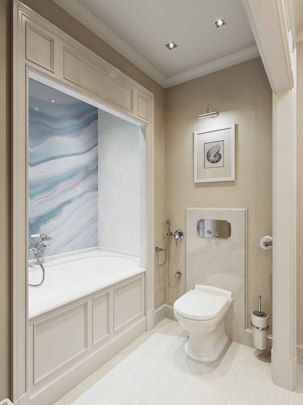 田園輕奢風格室內裝修效果圖-碧桂園新仕界四居180平米-衛生間 田園輕奢風格室內裝修效果圖-碧桂園新仕界四居180平米-衛生間