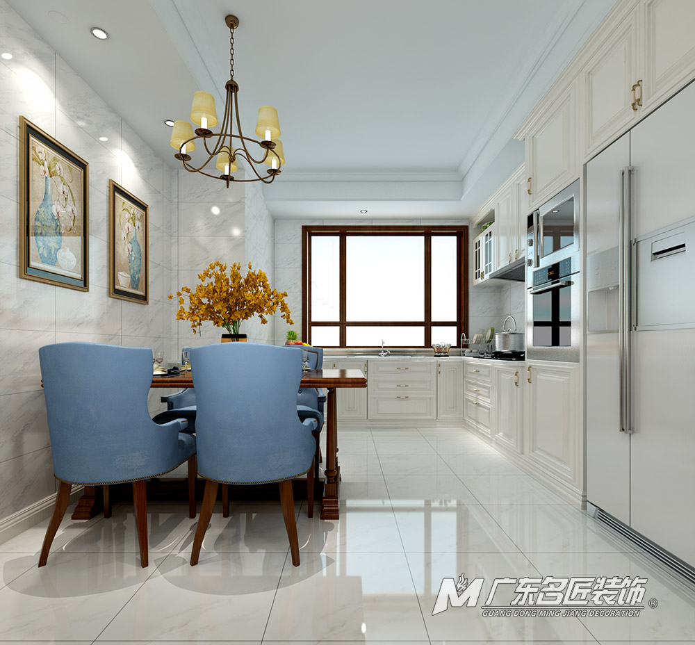 博維中央公園三居130平米美式風格裝修案例-餐廳 博維中央公園三居130平米美式風格裝修案例-餐廳