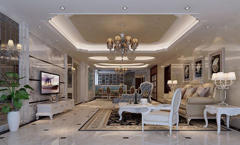 佛山市頤安&middot;天璟名庭歐式風格五居室裝修案例