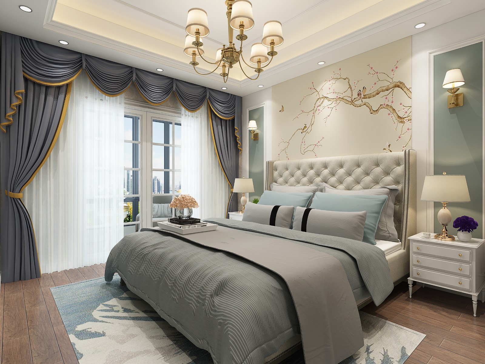 歐式奢華風格家裝設計室內裝修效果圖-客臥 歐式奢華風格家裝設計室內裝修效果圖-客臥