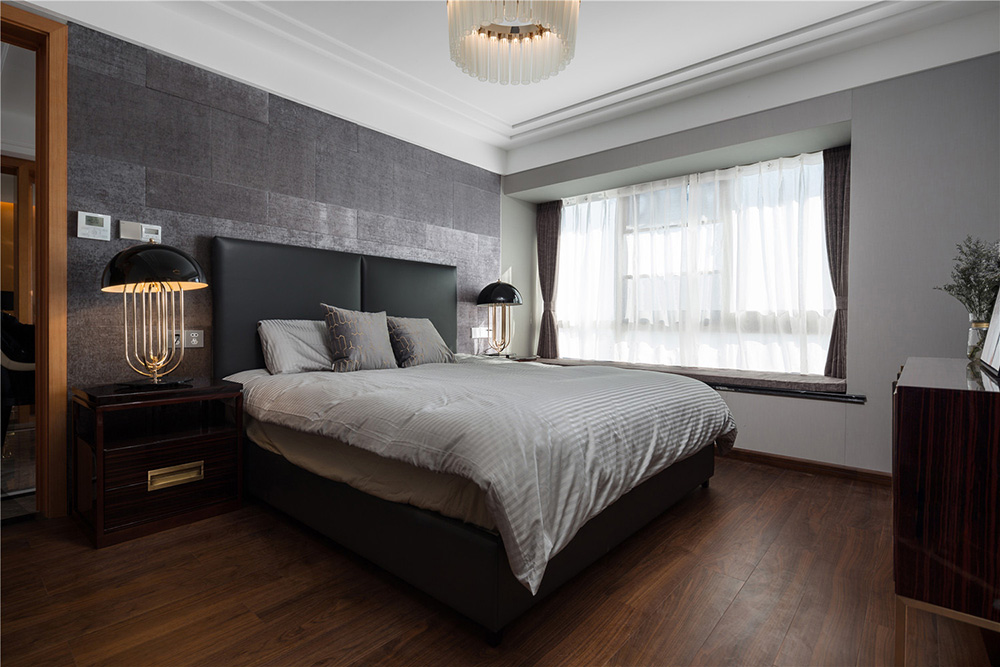 國悅九曲灣三居160平米輕奢風格室內裝修案例-臥室 國悅九曲灣三居160平米輕奢風格室內裝修案例-臥室