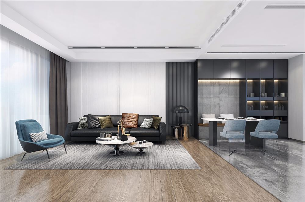 廣州市鴻成&middot;珠江玥現(xiàn)代簡約風格三居室裝修案例