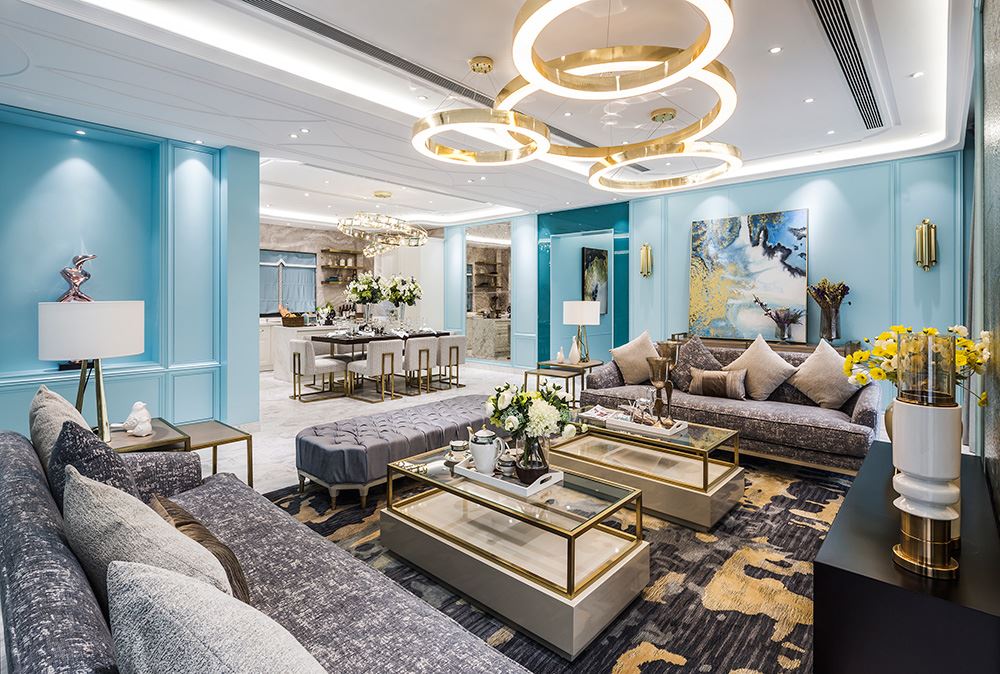 南寧市南寧恒大華府歐式風格三居室裝修案例