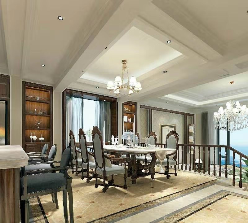 美式鄉(xiāng)村風(fēng)格室內(nèi)裝修效果圖-學(xué)府一號復(fù)式230平米-餐廳 美式鄉(xiāng)村風(fēng)格室內(nèi)裝修效果圖-學(xué)府一號復(fù)式230平米-餐廳