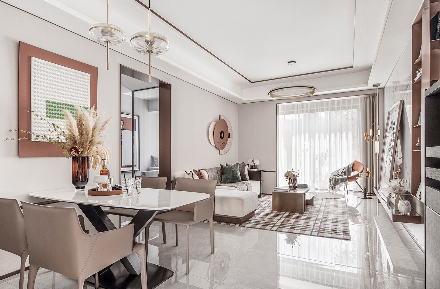 現代輕奢風格室內設計家裝案例-客餐廳 現代輕奢風格室內設計家裝案例-客餐廳