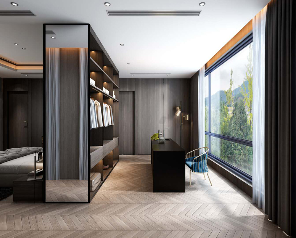 裝修公司現代輕奢風格別墅裝修效果圖-臥室 裝修公司現代輕奢風格別墅裝修效果圖-臥室