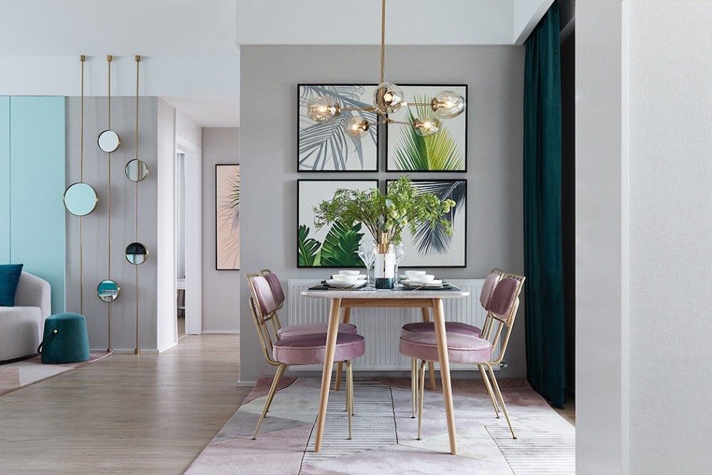 輕奢風格室內家裝案例效果圖-餐廳 輕奢風格室內家裝案例效果圖-餐廳