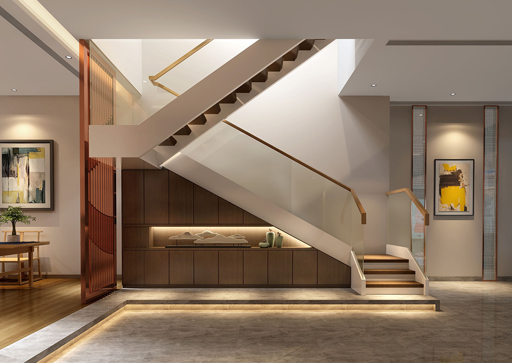 輕奢風(fēng)格別墅裝修設(shè)計(jì)效果圖-東逸灣別墅348平米-別墅裝修設(shè)計(jì)樓梯 輕奢風(fēng)格別墅裝修設(shè)計(jì)效果圖-東逸灣別墅348平米-別墅裝修設(shè)計(jì)樓梯