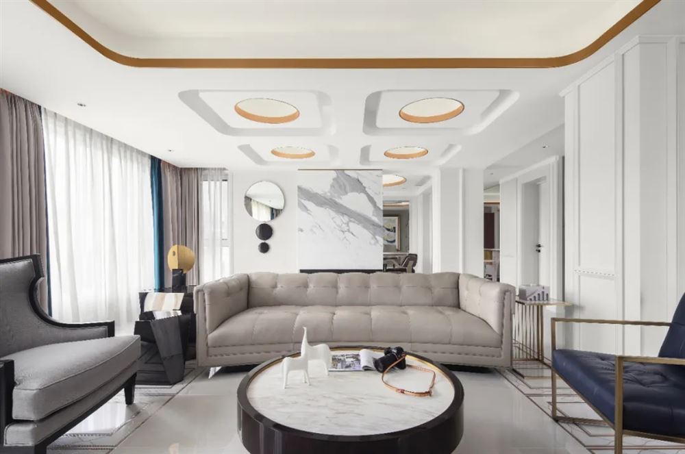 湛江市正基金科名苑輕奢風格復式裝修案例