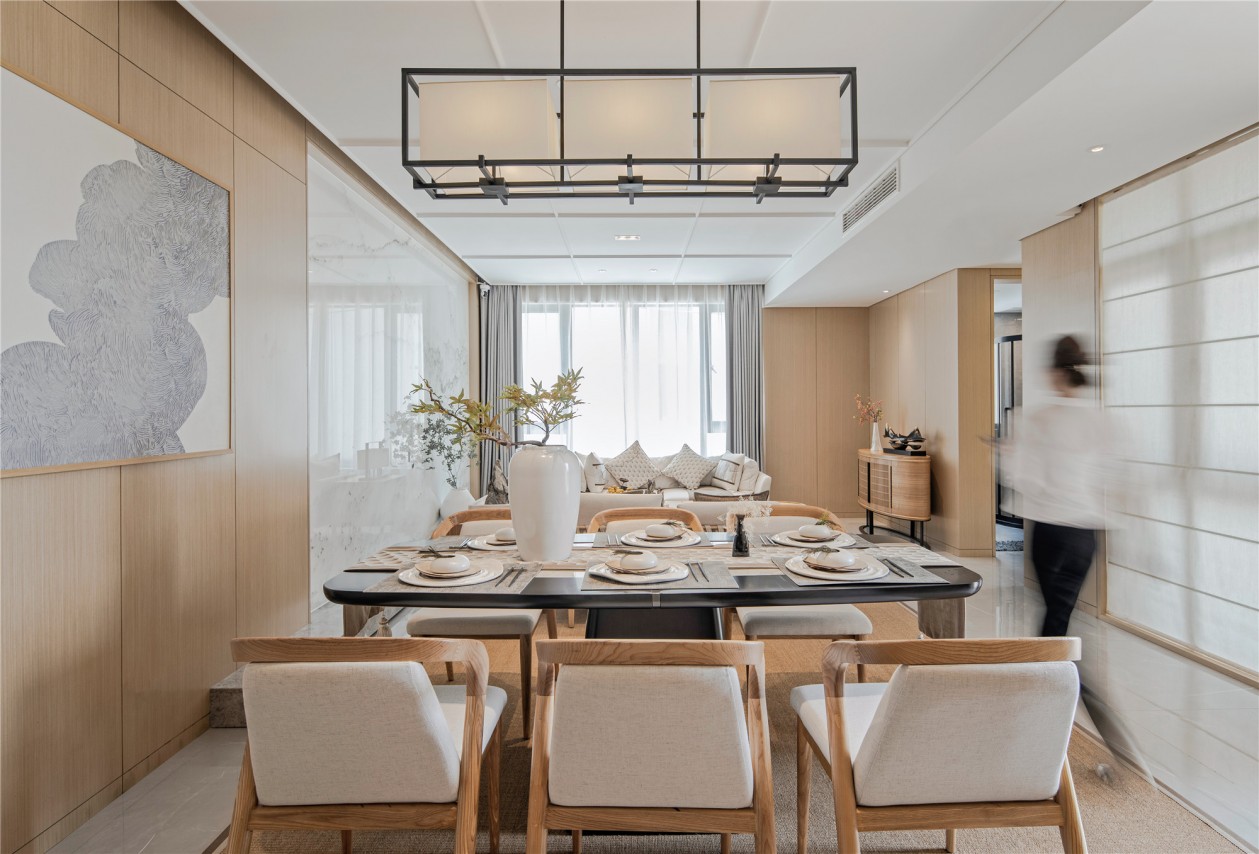 禪意日式原木風格家裝設計室內裝修效果圖-餐廳 禪意日式原木風格家裝設計室內裝修效果圖-餐廳