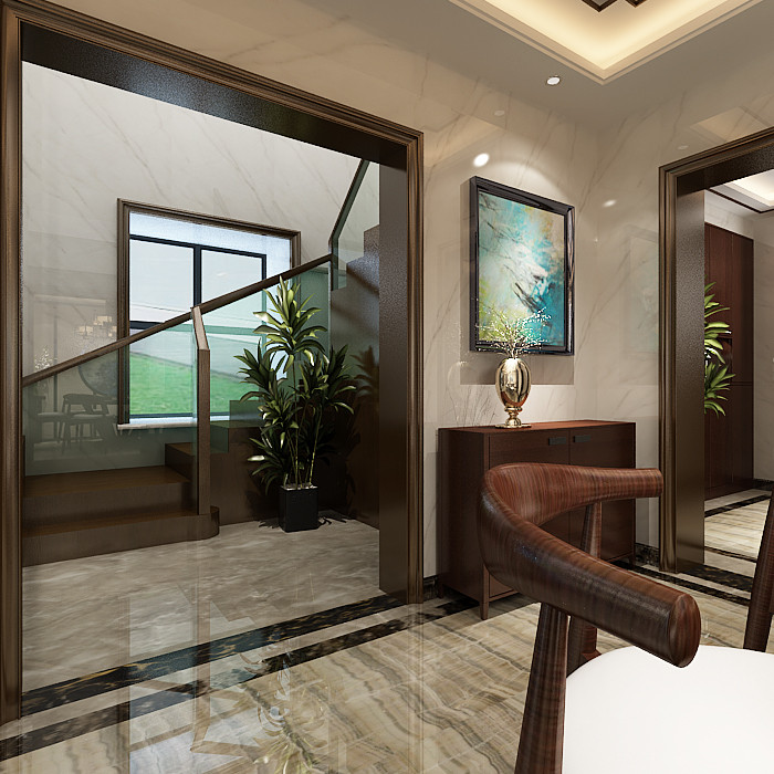 新中式風(fēng)格別墅裝修設(shè)計(jì)效果圖-海琴水岸別墅365平米-別墅裝修設(shè)計(jì)樓梯間 新中式風(fēng)格別墅裝修設(shè)計(jì)效果圖-海琴水岸別墅365平米-別墅裝修設(shè)計(jì)樓梯間
